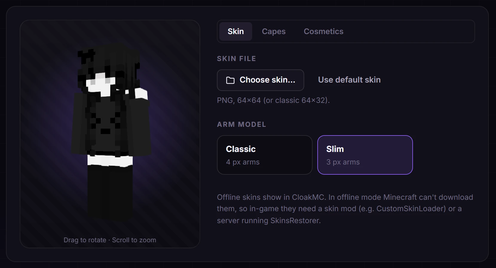 3D skin editor